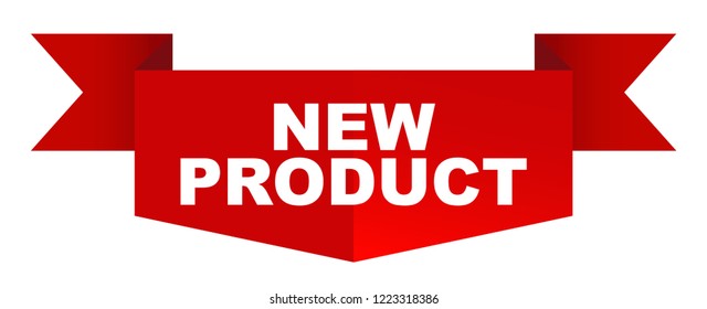 red vector banner new product