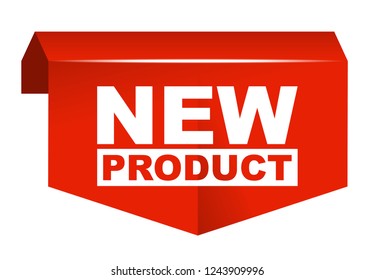 red vector banner new product