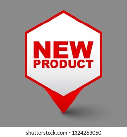 red vector banner new product