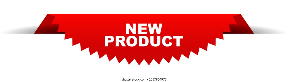 red vector banner new product