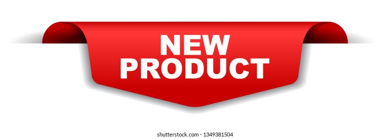 red vector banner new product