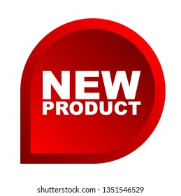 red vector banner new product