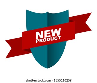 red vector banner new product