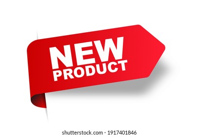 red vector banner new product
