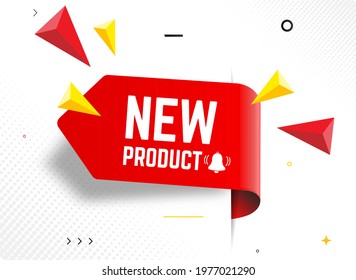 red vector banner new product. Vector illustration