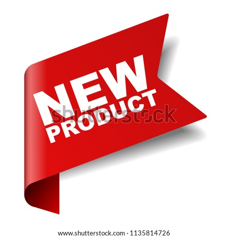 red vector banner new product