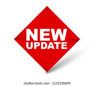 red vector banner new update
