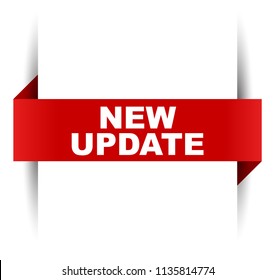 red vector banner new update