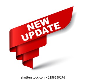 red vector banner new update