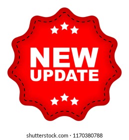 red vector banner new update