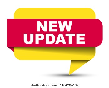 red vector banner new update