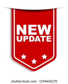 red vector banner new update