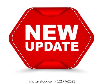 red vector banner new update