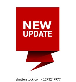red vector banner new update