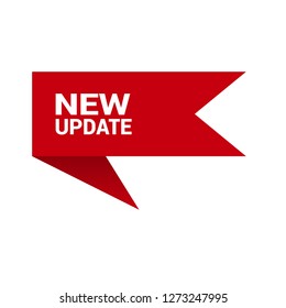 red vector banner new update