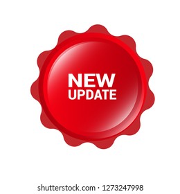 red vector banner new update