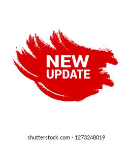 red vector banner new update