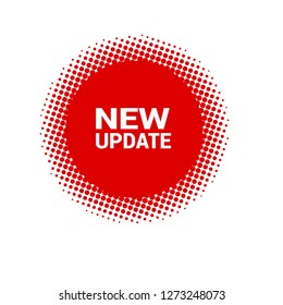red vector banner new update