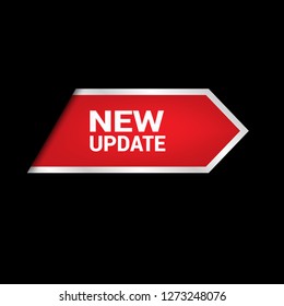 red vector banner new update