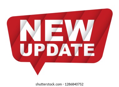 red vector banner new update