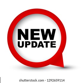 red vector banner new update
