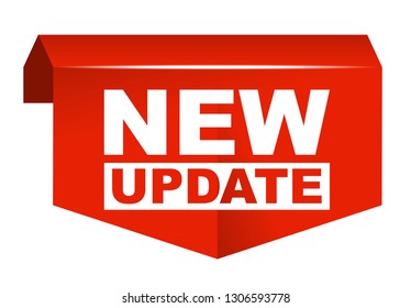 red vector banner new update
