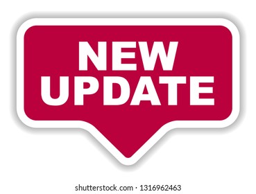 red vector banner new update