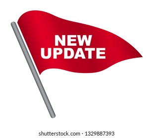 red vector banner new update