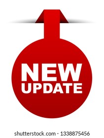 red vector banner new update