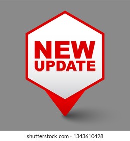 red vector banner new update