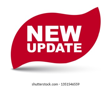 red vector banner new update