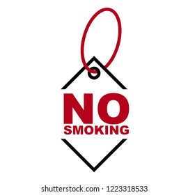red vector banner no smoking