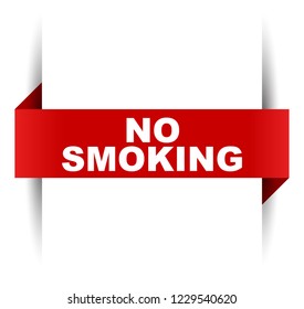red vector banner no smoking