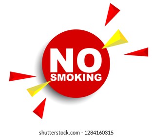 red vector banner no smoking