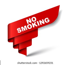 red vector banner no smoking