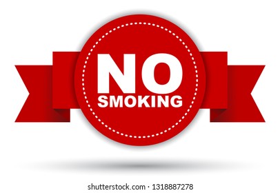 red vector banner no smoking