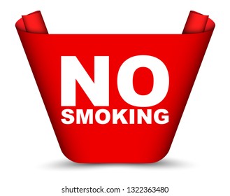 red vector banner no smoking