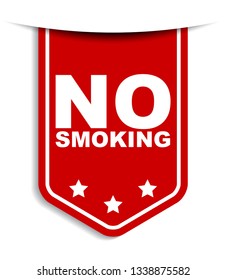 red vector banner no smoking