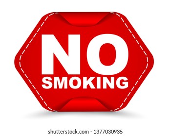 red vector banner no smoking