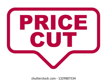 red vector banner price cut