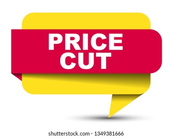 red vector banner price cut