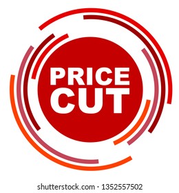 red vector banner price cut