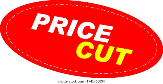 recorte de precio de banner vector rojo 