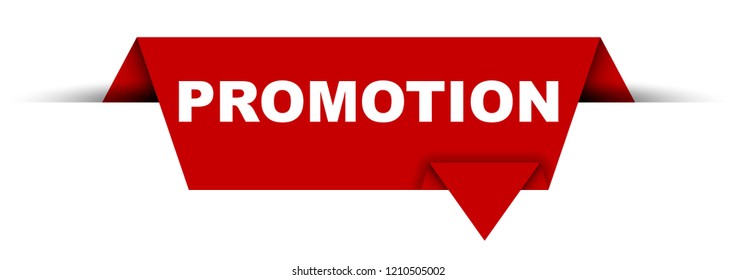 red vector banner promotion