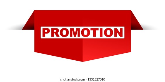 red vector banner promotion