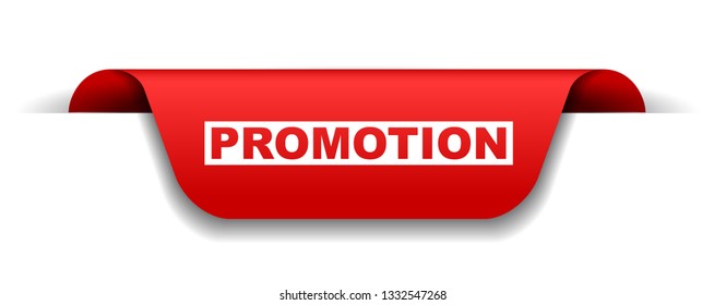 red vector banner promotion