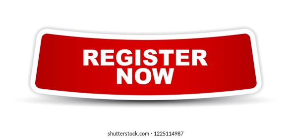 red vector banner register now