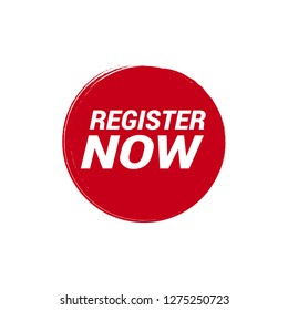 red vector banner register now
