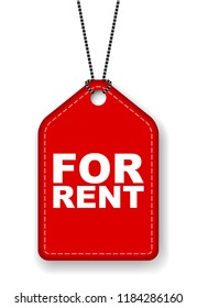 red vector banner for rent