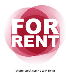 red vector banner for rent